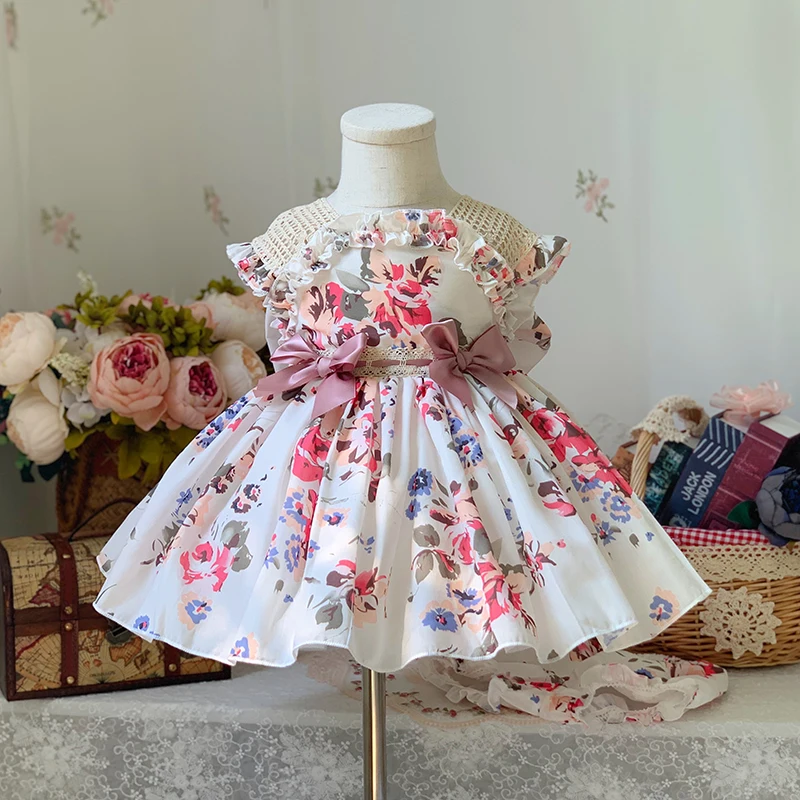 Kids Spanish Clothes Girls Lotia Sleeveless Dresses with Panty Children Birthday Party Outfits Baby Big Ball Gowns Bulk Clothing
Kids Spanish Clothes Girls Lotia Sleeveless Dresses with Panty Children Birthday Party Outfits Baby Big Ball Gowns Bulk Clothing