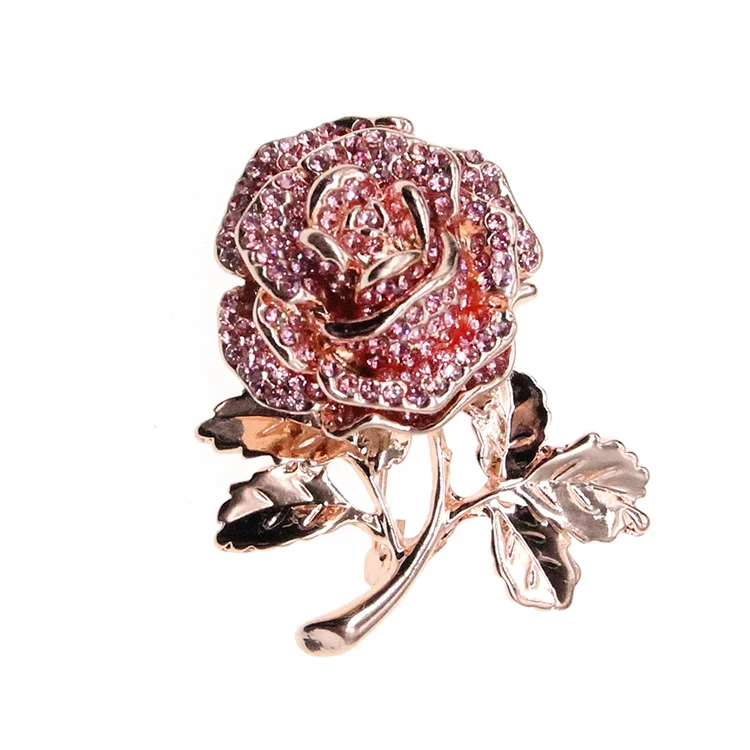 Flower Pin Rhinestone Fashion Jewelry Gold color Painted Metal Rose Brooch Pin Lady Garment, Picture
Flower Pin Rhinestone Fashion Jewelry Gold color Painted Metal Rose Brooch Pin Lady Garment, Picture