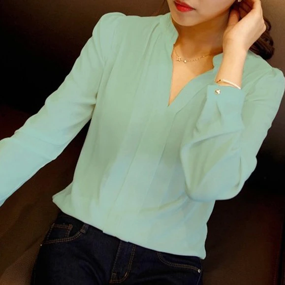 2021 Wholesale Custom Newest women chiffon v-neck clothing pullover office shirt long sleeve fashion ladies blouse Coldker, Picture color
2021 Wholesale Custom Newest women chiffon v-neck clothing pullover office shirt long sleeve fashion ladies blouse Coldker, Picture color