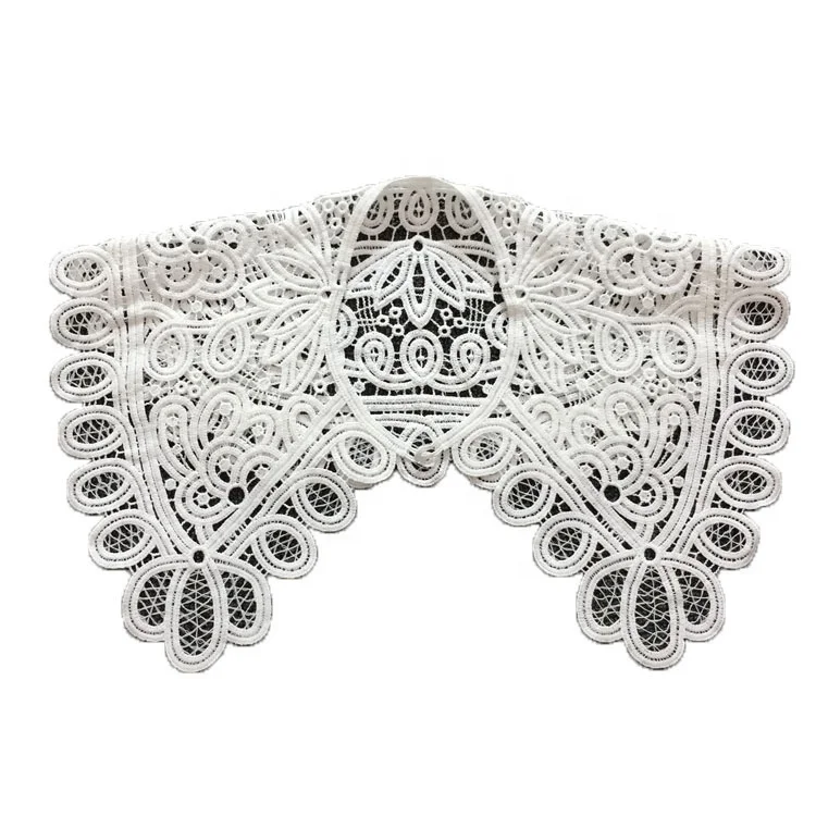 100% Polyester fashion neck embroidery crochet appliques lace collar for pajama dress, Accept customized
100% Polyester fashion neck embroidery crochet appliques lace collar for pajama dress, Accept customized