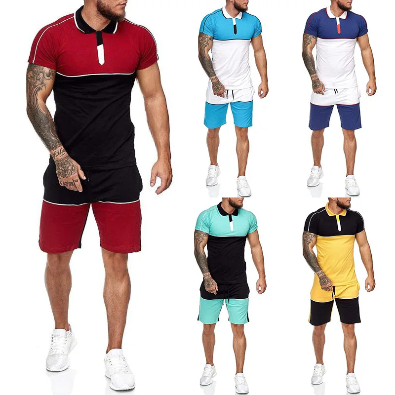 Wholesale Custom Men Shorts Sweatsuit Mens Summer Short Sleeve Patchwork Joggers Tracksuit Suits Sport Two Piece Sets
Wholesale Custom Men Shorts Sweatsuit Mens Summer Short Sleeve Patchwork Joggers Tracksuit Suits Sport Two Piece Sets