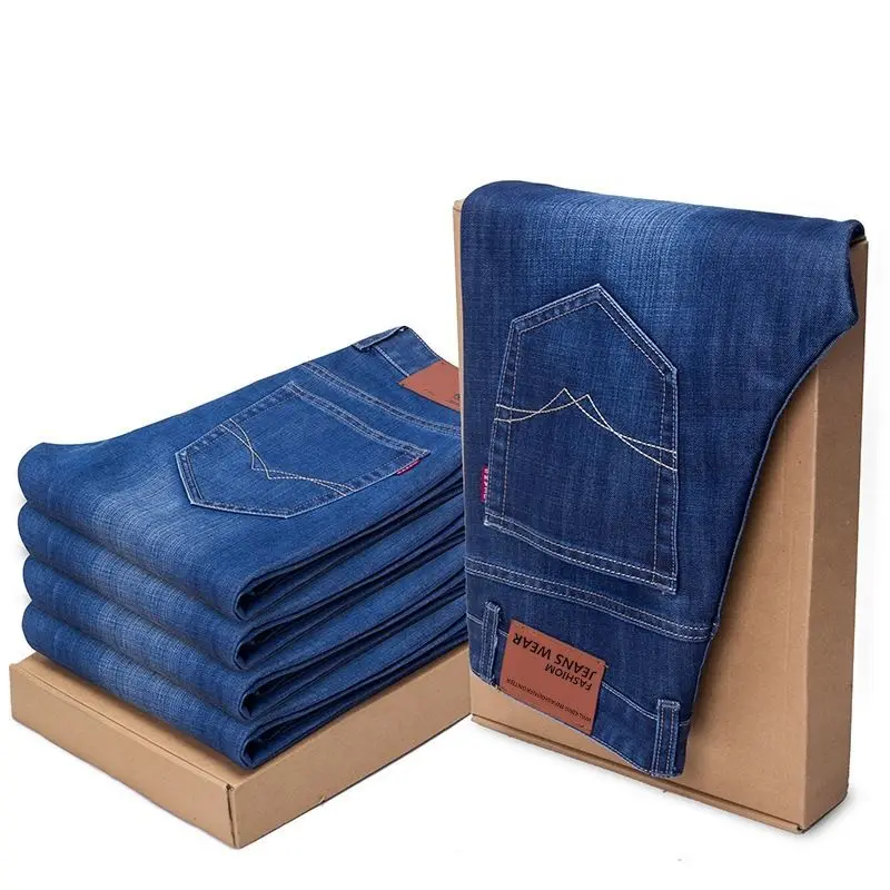 Jeans men fall 2021 new straight leg loose light business casual stretch high waist denim pants
Jeans men fall 2021 new straight leg loose light business casual stretch high waist denim pants