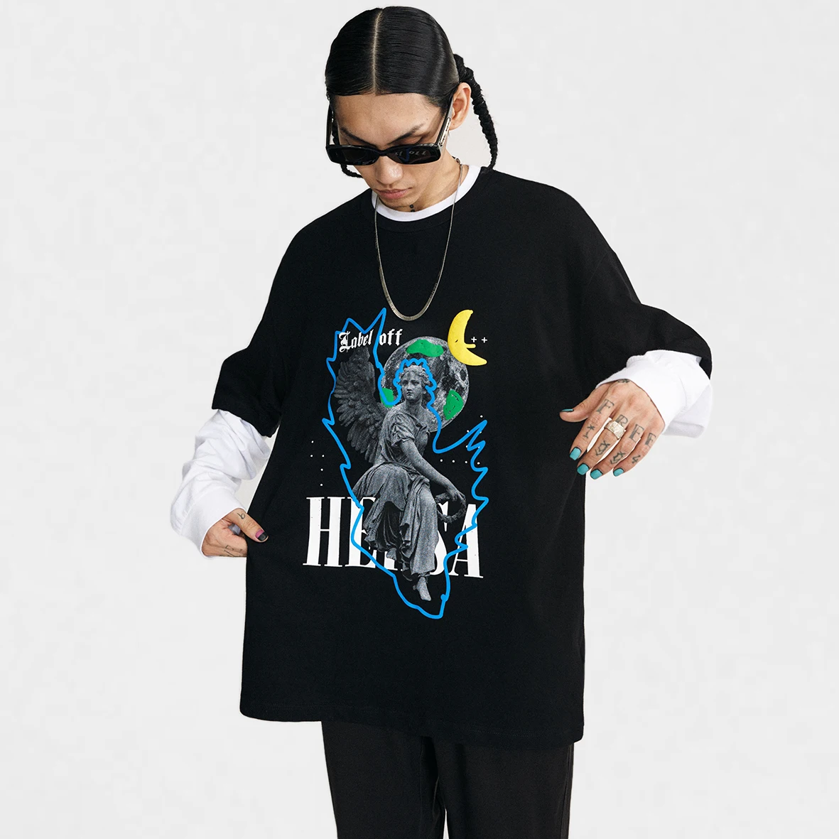 Summer Streetwear OVDY Black And White Two Colors Short Sleeve 240G T Shirts Men Custom Printing In Bulk Clothes Man
Summer Streetwear OVDY Black And White Two Colors Short Sleeve 240G T Shirts Men Custom Printing In Bulk Clothes Man