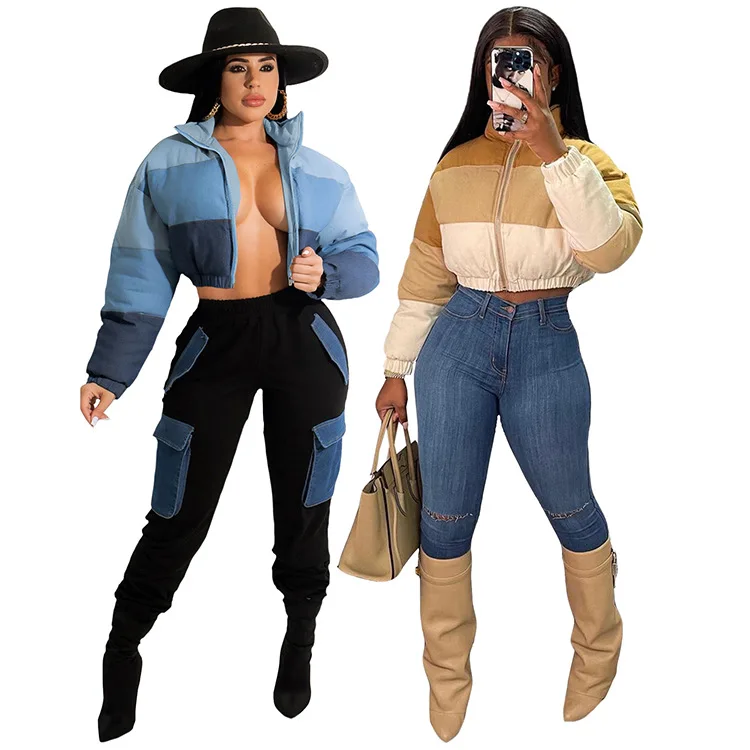 2021 Winter Casual Puffer Jacket Women Clothing Fashion Thick Crop Top Patchwork Bubble Puffer Coat, Picture
2021 Winter Casual Puffer Jacket Women Clothing Fashion Thick Crop Top Patchwork Bubble Puffer Coat, Picture