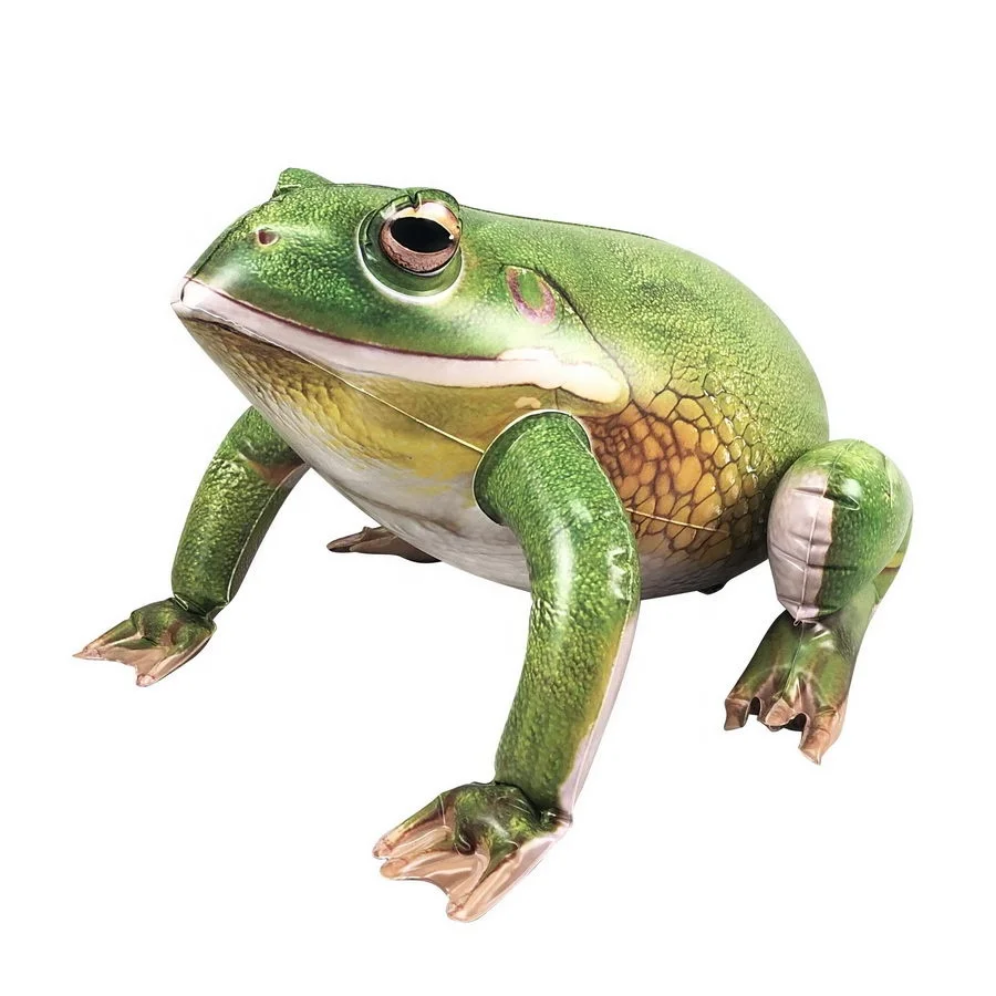

17"L PVC Frog Soft Toy Custom Shape Cheap Inflatable Jump Animal
