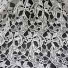 hollow out milk silk polyester lace trim white embroidery lace fabric