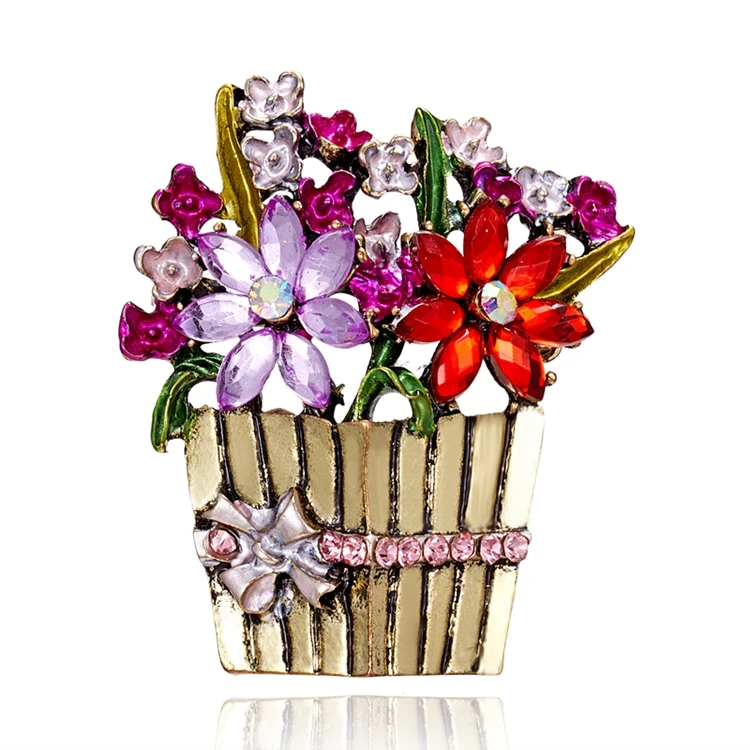 Vintage Fashion Suit Coat Colorful Enamel Flower Pot Basket Lady Brooches Pins For Women Jewelry, As picture
Vintage Fashion Suit Coat Colorful Enamel Flower Pot Basket Lady Brooches Pins For Women Jewelry, As picture
