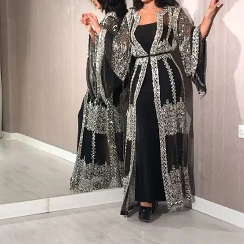 Glitter Shiny vestidos de fiesta muslim Long evening dress plus size black evening gowns for women dress long
Glitter Shiny vestidos de fiesta muslim Long evening dress plus size black evening gowns for women dress long