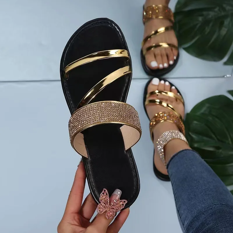 J&H 2022 wholesale cheap rhinestone strap slide slipper women fashion flat sandals big size summer casual outdoor footwear
J&H 2022 wholesale cheap rhinestone strap slide slipper women fashion flat sandals big size summer casual outdoor footwear
