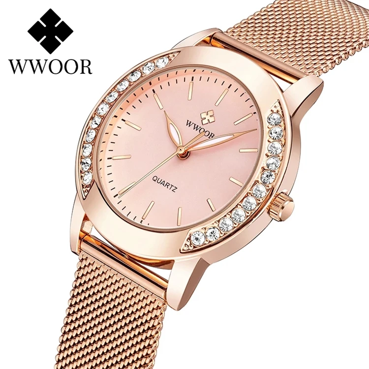 WWOOR 8877 Women Fashion Bracelet Watch 2021 Brand Luxury Diamond Quartz Ladies Watch Women Rose Gold Wrist Watch Gift Clock
WWOOR 8877 Women Fashion Bracelet Watch 2021 Brand Luxury Diamond Quartz Ladies Watch Women Rose Gold Wrist Watch Gift Clock
