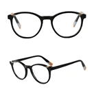 FP1890 black oval optical acetate frame glasses