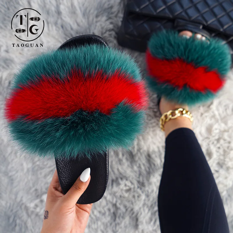 Designer women furry brown fox fur slides and purse kid real fur slippers with bags sets, Customized color
Designer women furry brown fox fur slides and purse kid real fur slippers with bags sets, Customized color