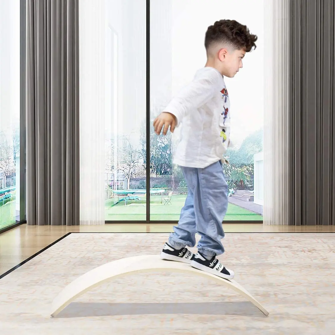 XIHA Wooden Balance Board Kids Wobble Board Seesaw Toddler Preschool Learning Toy Natural Wood Yoga Curvy Rocker Balance Boa, Natural wood or colored
XIHA Wooden Balance Board Kids Wobble Board Seesaw Toddler Preschool Learning Toy Natural Wood Yoga Curvy Rocker Balance Boa, Natural wood or colored