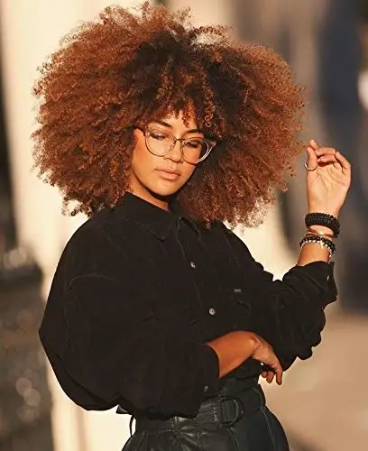 Hot Fashionable Heat Resistant Natural Black to Brown Ombre Synthetic Kinky Curly Wig, Picture color
Hot Fashionable Heat Resistant Natural Black to Brown Ombre Synthetic Kinky Curly Wig, Picture color
