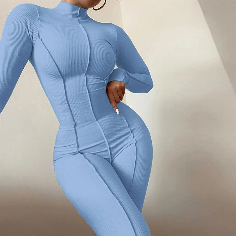 Hanrong New Arrival Winter High Waist High Neck Ribbed Jumpsuit Back Zipper Knitted Romper One Piece Bodycon Jumpsuits
Hanrong New Arrival Winter High Waist High Neck Ribbed Jumpsuit Back Zipper Knitted Romper One Piece Bodycon Jumpsuits