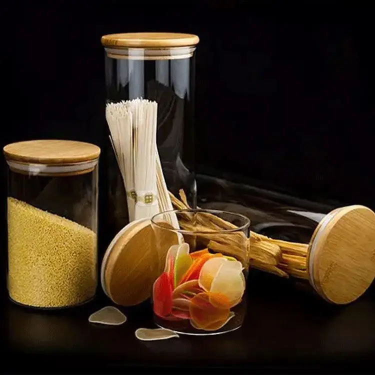 Simple Empty Clean And Fashion Glass Jar Heat-Resistant Empty Clean And Fashion Glass Jar With Bamboo Lid, Clear
Simple Empty Clean And Fashion Glass Jar Heat-Resistant Empty Clean And Fashion Glass Jar With Bamboo Lid, Clear