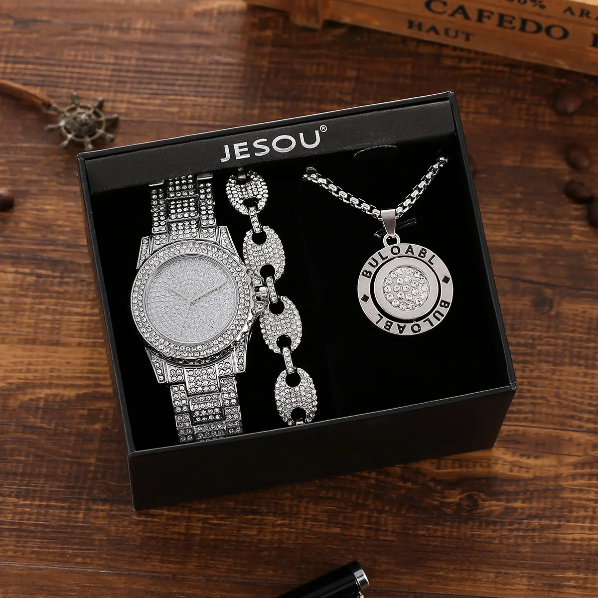 Hip Hop Jewerly Luxury Combo Watch Set Ice Out Cuban Silver Necakcle Braclete Quartz Watch Sets For Men
Hip Hop Jewerly Luxury Combo Watch Set Ice Out Cuban Silver Necakcle Braclete Quartz Watch Sets For Men