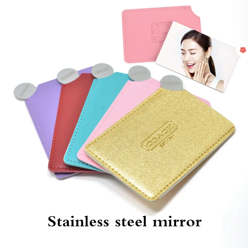 Portable PU Leather Sleeve Pocket Card Makeup Mirror Unbreakable Cosmetic Mirror, Silver/red/blue....
Portable PU Leather Sleeve Pocket Card Makeup Mirror Unbreakable Cosmetic Mirror, Silver/red/blue....