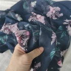 Scarf Long New Arrival Thin Breathable Scarf Fashion Soft Silk Flower Pattern Long Scarf