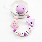 Factory direct sell baby chewable soft toy pacifier clip holder