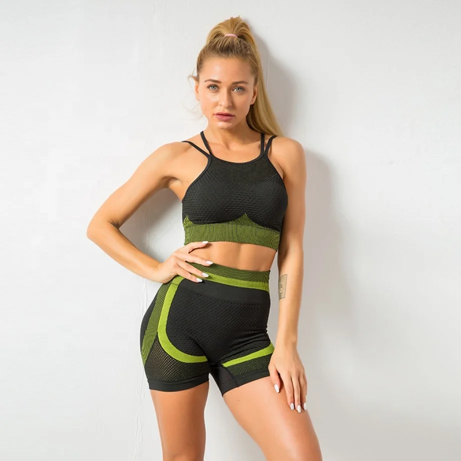 Women Seamless Slim Sports Yoga Set High Waist Short Shirt And Shorts Fitness Yoga Short Suits, Blue
Women Seamless Slim Sports Yoga Set High Waist Short Shirt And Shorts Fitness Yoga Short Suits, Blue