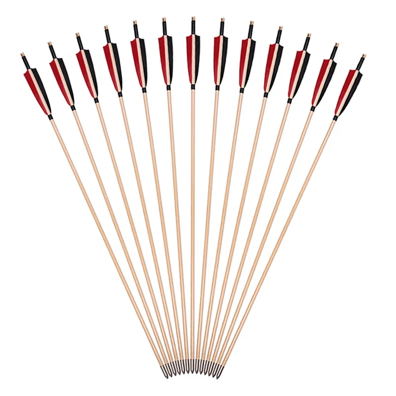 Bow Hunting Traditional/Recurve Bow Accessories Turkey Feather Field Point Wooden Arrow
Bow Hunting Traditional/Recurve Bow Accessories Turkey Feather Field Point Wooden Arrow