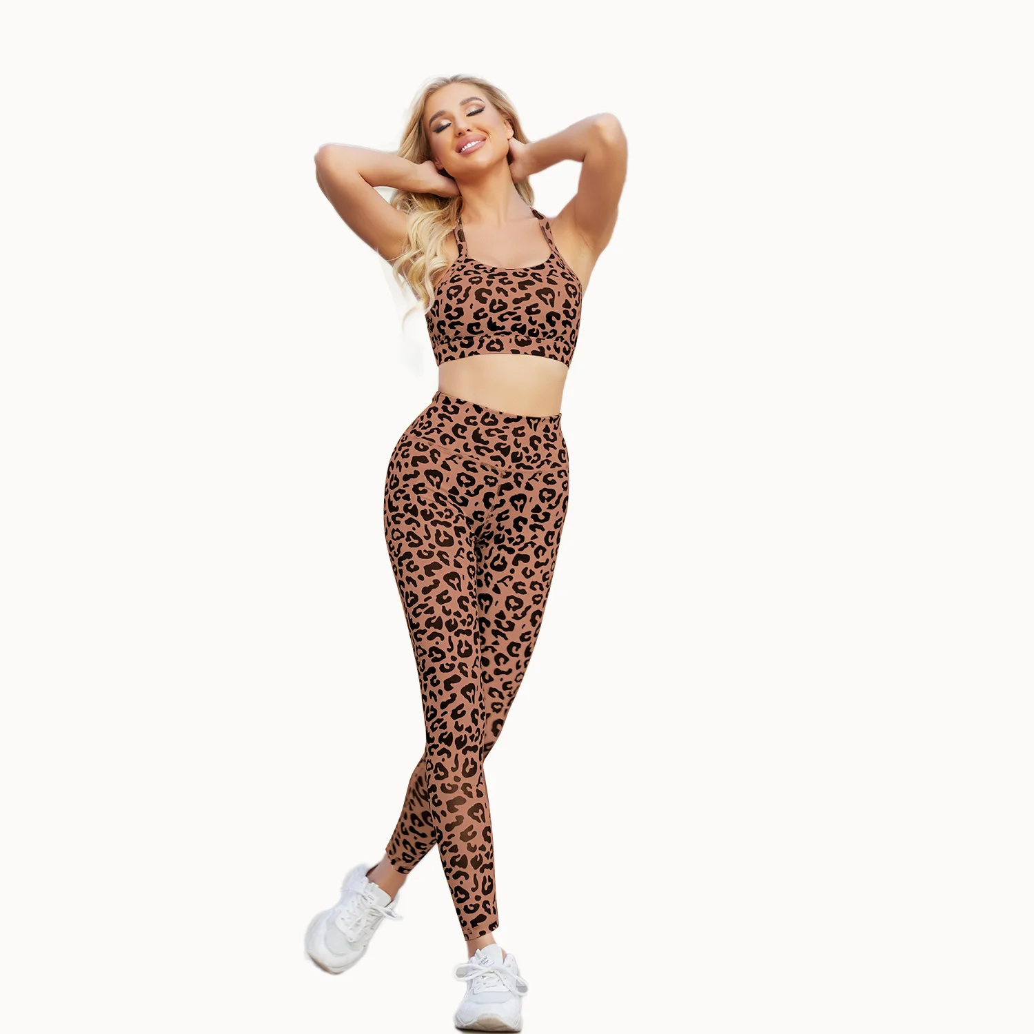 European and American Amazon new leopard print two-piece sports yoga fitness suit women
European and American Amazon new leopard print two-piece sports yoga fitness suit women