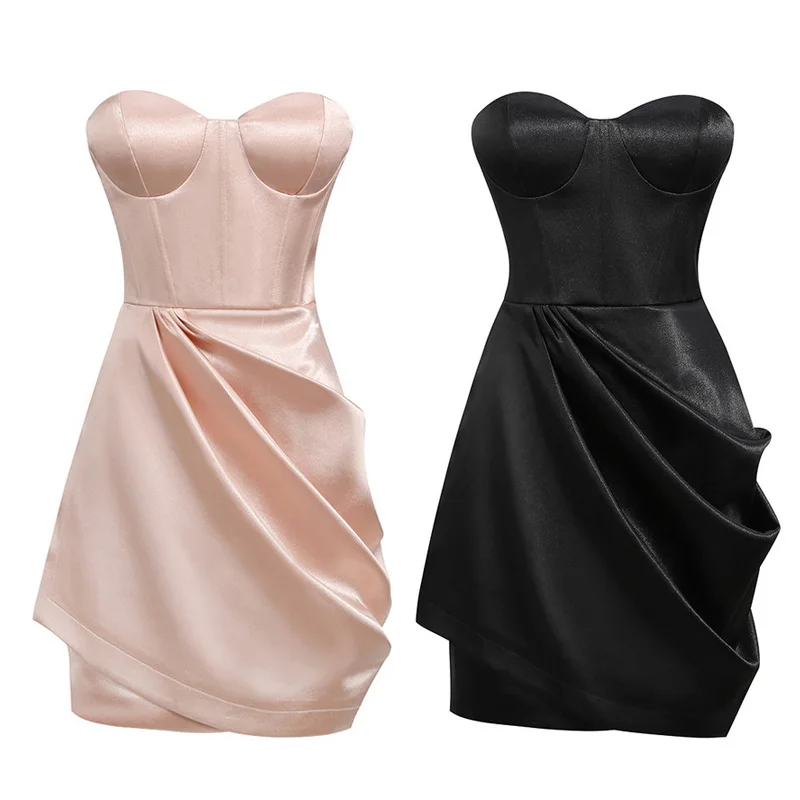 A5013 Wholesale Champagne Gold Bandeau Off Shoulder Sleeveless Summer Clothes For Women Dress
A5013 Wholesale Champagne Gold Bandeau Off Shoulder Sleeveless Summer Clothes For Women Dress