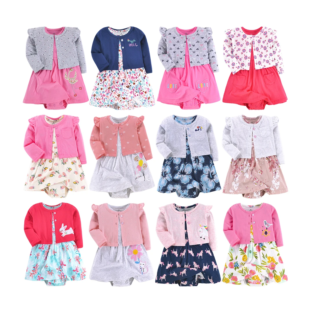 Wholesale Baby Clothes 2-Piece Floral Bodysuit Dress Set 100% Cotton Baby Girl Dress Set For Summer
Wholesale Baby Clothes 2-Piece Floral Bodysuit Dress Set 100% Cotton Baby Girl Dress Set For Summer