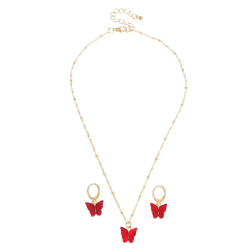 Creative Resin Butterfly Necklace Set For Women Fashion Simple Necklace Earrings, Golden
Creative Resin Butterfly Necklace Set For Women Fashion Simple Necklace Earrings, Golden