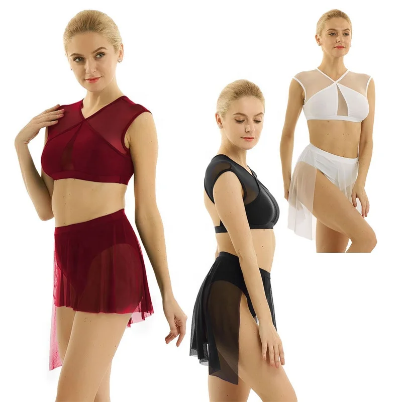 XS-XL 2 Pieces Women Adult Asymmetric Contemporary Lyrical Dance Outfits Sleeveless Criss Cross Crop Tops with Short Skirt
XS-XL 2 Pieces Women Adult Asymmetric Contemporary Lyrical Dance Outfits Sleeveless Criss Cross Crop Tops with Short Skirt