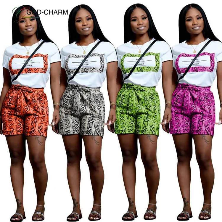 *GC-86971002 2020 new arrivals Wholesale African hot sale in-stock women 2 piece clothing t shirt and snake print shorts set, Orange, gray, green, purple
*GC-86971002 2020 new arrivals Wholesale African hot sale in-stock women 2 piece clothing t shirt and snake print shorts set, Orange, gray, green, purple