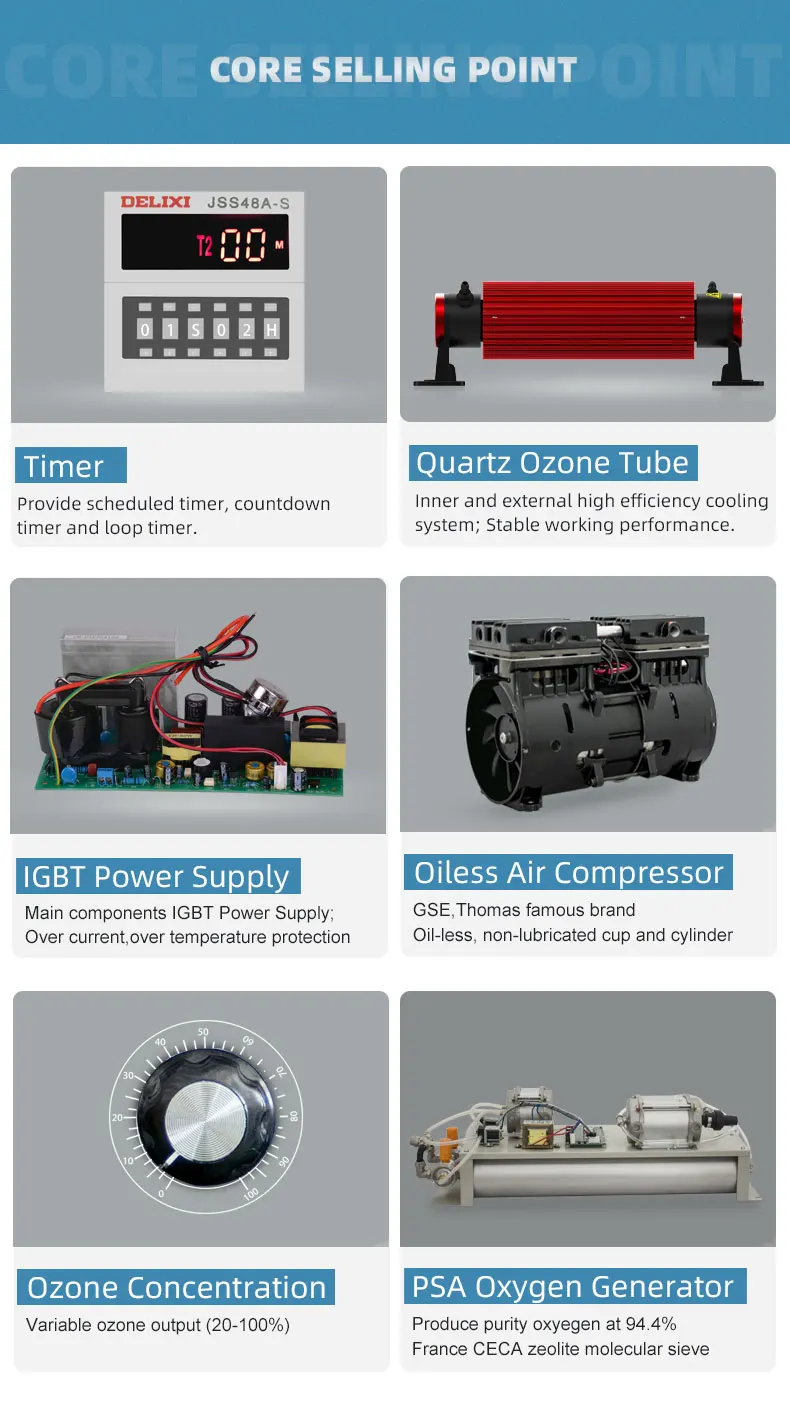 O2 Feed Ozone Machine For Water treatment Sterilization