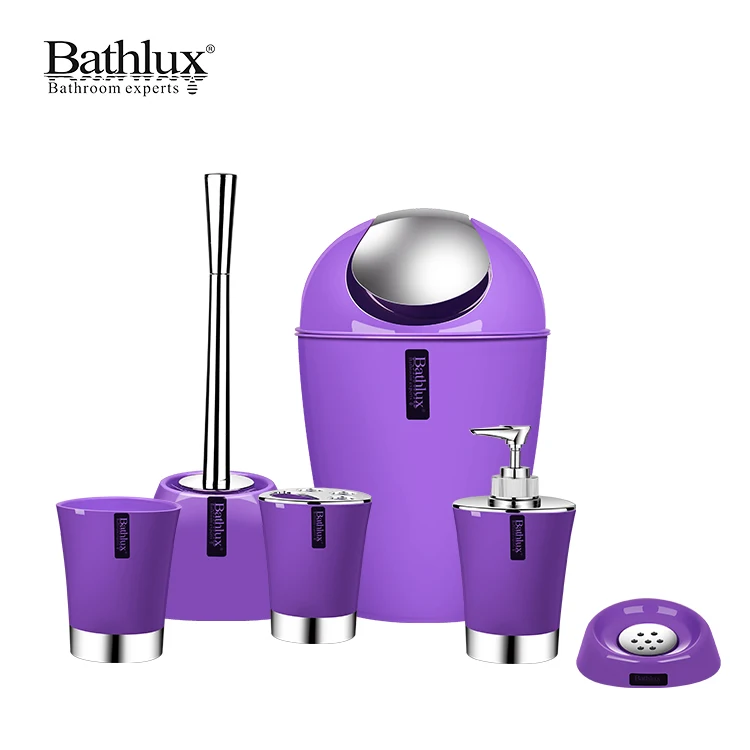 Bathlux New Design Toilet brush holder Trash Can Liquid Soap Dispenser 6pcs Plastic Bathroom Accessories set
Bathlux New Design Toilet brush holder Trash Can Liquid Soap Dispenser 6pcs Plastic Bathroom Accessories set