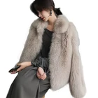 Russian Hot Sale Luxury Fur Coat Winter Thick Warm Girls Real Fox Fur Coat Women Fox