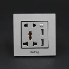 Switch Usb 2 Way Switch 13A250V A SWITCH WITH A SOCKET IN VARIOUS USES WITH TWO USB SOCKET