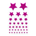 Decorative Foam Stickers Custom Cartoon Decorative 3d Foam Adhesive Glitter Puffy Stickers