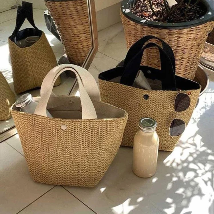 Pastoral style weaving Retro leisure portable seaside straw bag summer beach mini tote bags, Customizable
Pastoral style weaving Retro leisure portable seaside straw bag summer beach mini tote bags, Customizable