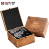 Whiskey Stones And Glasses Gift Set, Whiskey Rocks Chilling Stones In Premium Handmade Wooden Box