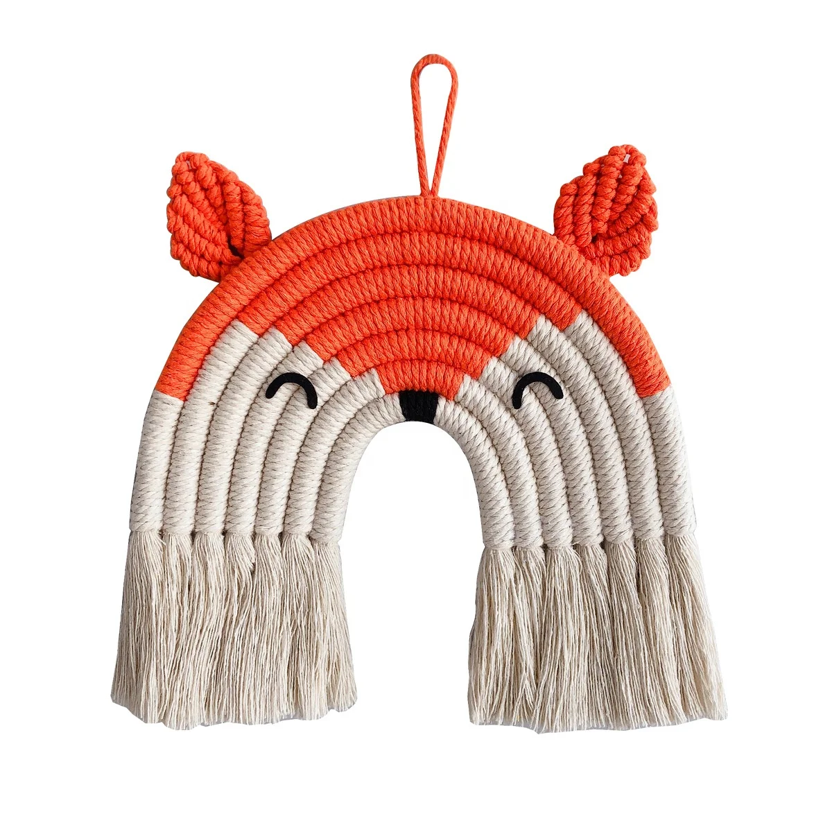 Cute Fox Macrame Boho Wall Hanging Handmade Cotton Woven Tassel Living Room Bedroom Decoration, As photo showing
Cute Fox Macrame Boho Wall Hanging Handmade Cotton Woven Tassel Living Room Bedroom Decoration, As photo showing