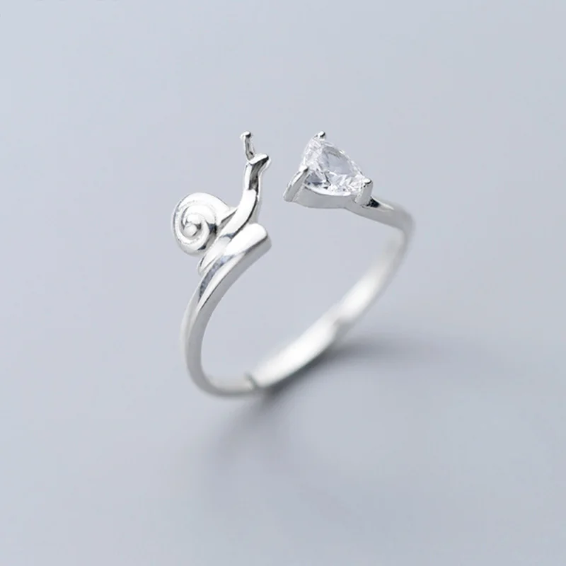 jewellery 925 sterling silver adjustable cute snails heart crystal open ring daily wear party female rings
jewellery 925 sterling silver adjustable cute snails heart crystal open ring daily wear party female rings