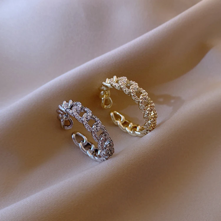 Wholesale Twist Rhinestone Chunky Chain Ring Finger Open Pave Diamond Adjustable Chain Ring, Picture
Wholesale Twist Rhinestone Chunky Chain Ring Finger Open Pave Diamond Adjustable Chain Ring, Picture
