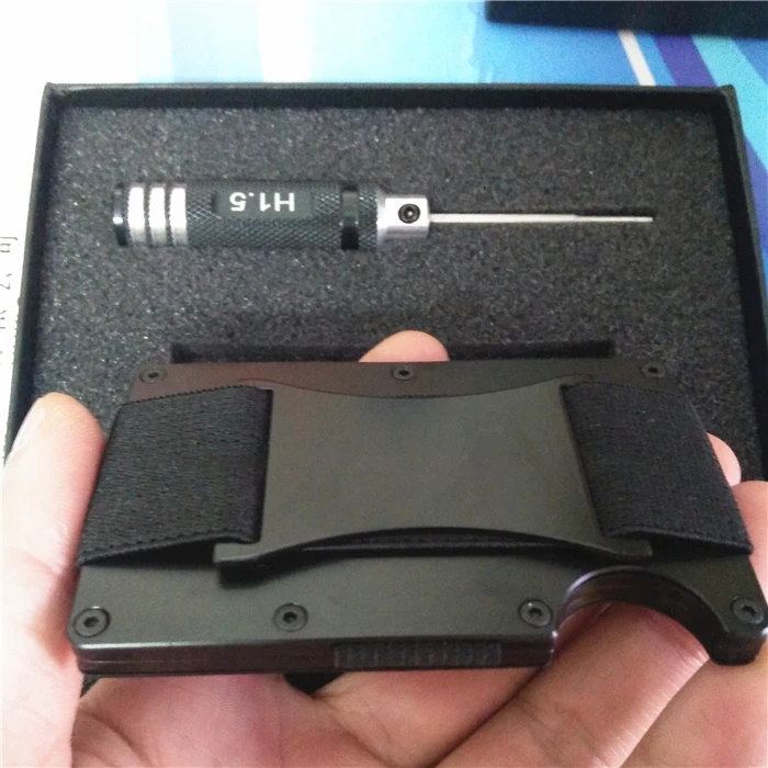 Credit Card Used and Aluminum Material Elastic Strap Metal Credit Card Holder With Metal Sheet, Customized
Credit Card Used and Aluminum Material Elastic Strap Metal Credit Card Holder With Metal Sheet, Customized