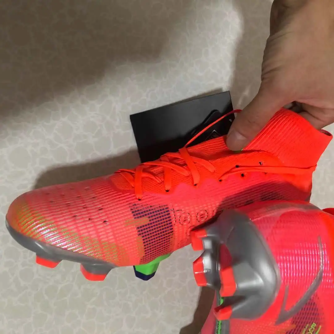 2021 new brand high ankle mens womens VIII football soccer shoes cleats FG bright crimson/metallic silver football soccer shoes
2021 new brand high ankle mens womens VIII football soccer shoes cleats FG bright crimson/metallic silver football soccer shoes