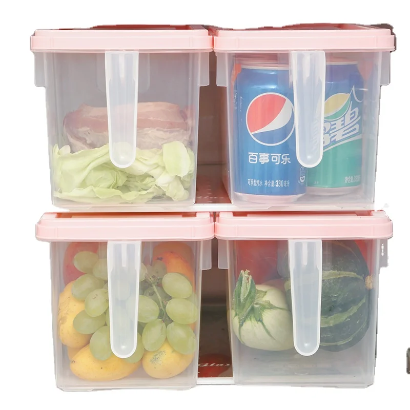 Useful Kitchen Fridge Transparent Food Organizer With Handle Durable Crisper With Cover, Transparent color/pink/light purple/light blue
Useful Kitchen Fridge Transparent Food Organizer With Handle Durable Crisper With Cover, Transparent color/pink/light purple/light blue