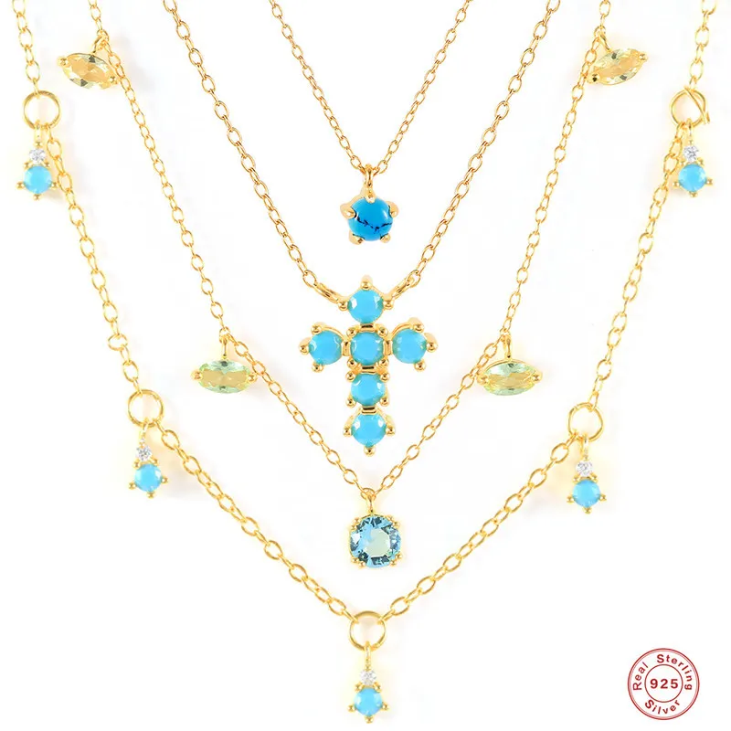 Ins S925 Sterling Silver Geometric Turquoise Initialcross Water Drop Turquoise Necklace Fashion Jewelry Necklaces
Ins S925 Sterling Silver Geometric Turquoise Initialcross Water Drop Turquoise Necklace Fashion Jewelry Necklaces