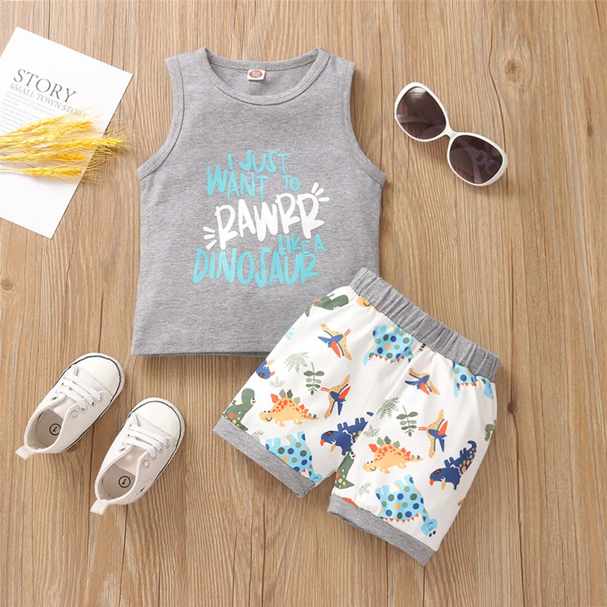 2021 Kis Boys Summer Clothing Sets Sleeveless Accept Custom T-shirt and Shorts Sets, Gray
2021 Kis Boys Summer Clothing Sets Sleeveless Accept Custom T-shirt and Shorts Sets, Gray
