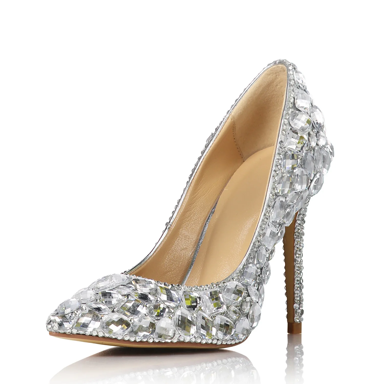Rhinestone Pointed Cinderella Crystal High Heels 
Rhinestone Pointed Cinderella Crystal High Heels