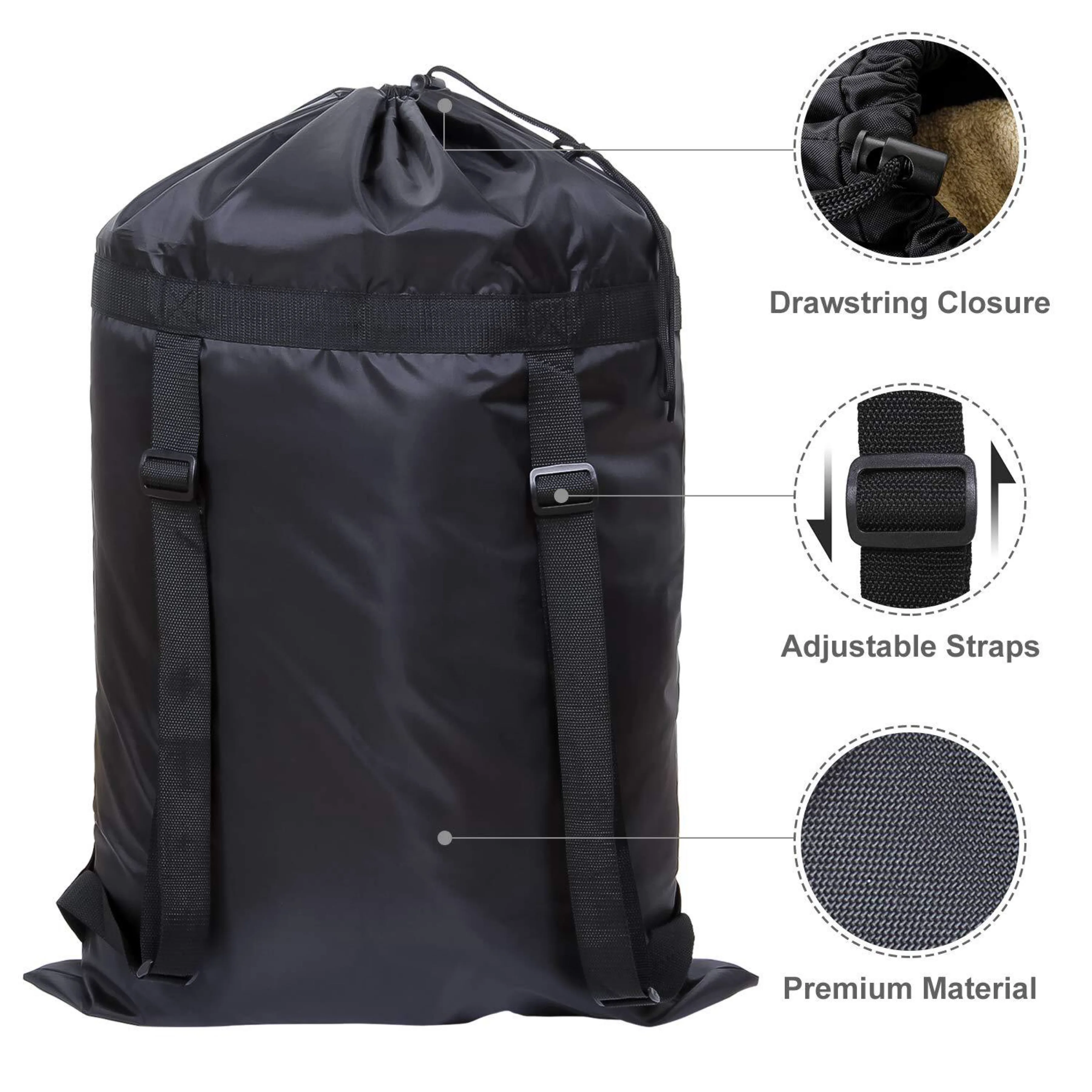 Hot sale Larger Capacity Clothing Storage Bag Polyester Waterproof Household drawstring cinch Laundry Bag with backpack straps
Hot sale Larger Capacity Clothing Storage Bag Polyester Waterproof Household drawstring cinch Laundry Bag with backpack straps