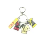 Wholesale Small Key Chain Ring Custom Logo with T-shirt Shape decorations Metal Keychain